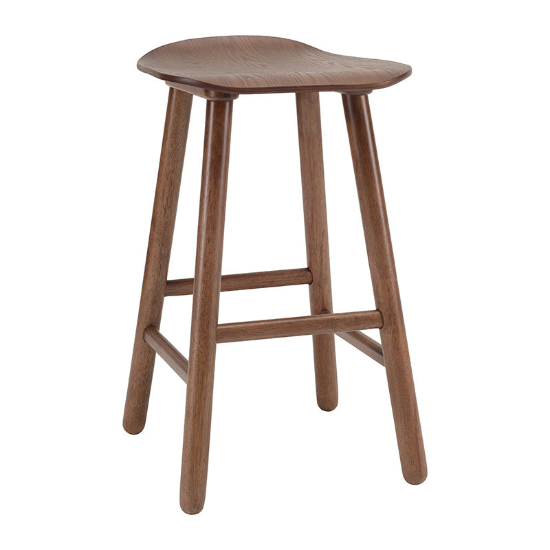 Hetty Counter Stool in Cocoa - Modern Kitchen Bar Stool with Back Support for Breakfast Nook, Kitchen Island & Home Bar Decor