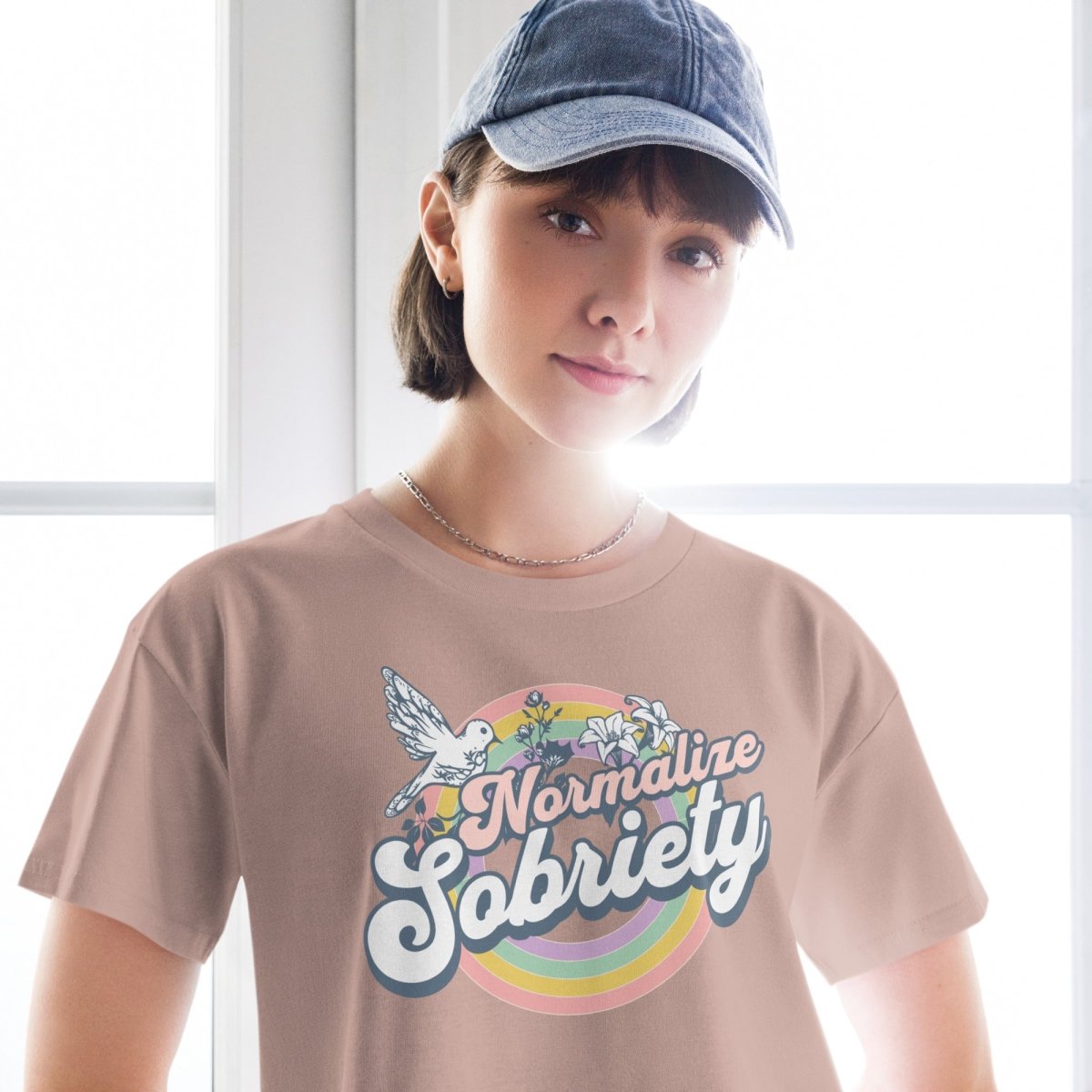 Comfortable Women's Sobriety Crop Top - Soft & Breathable for Yoga, Workouts & Everyday Wear