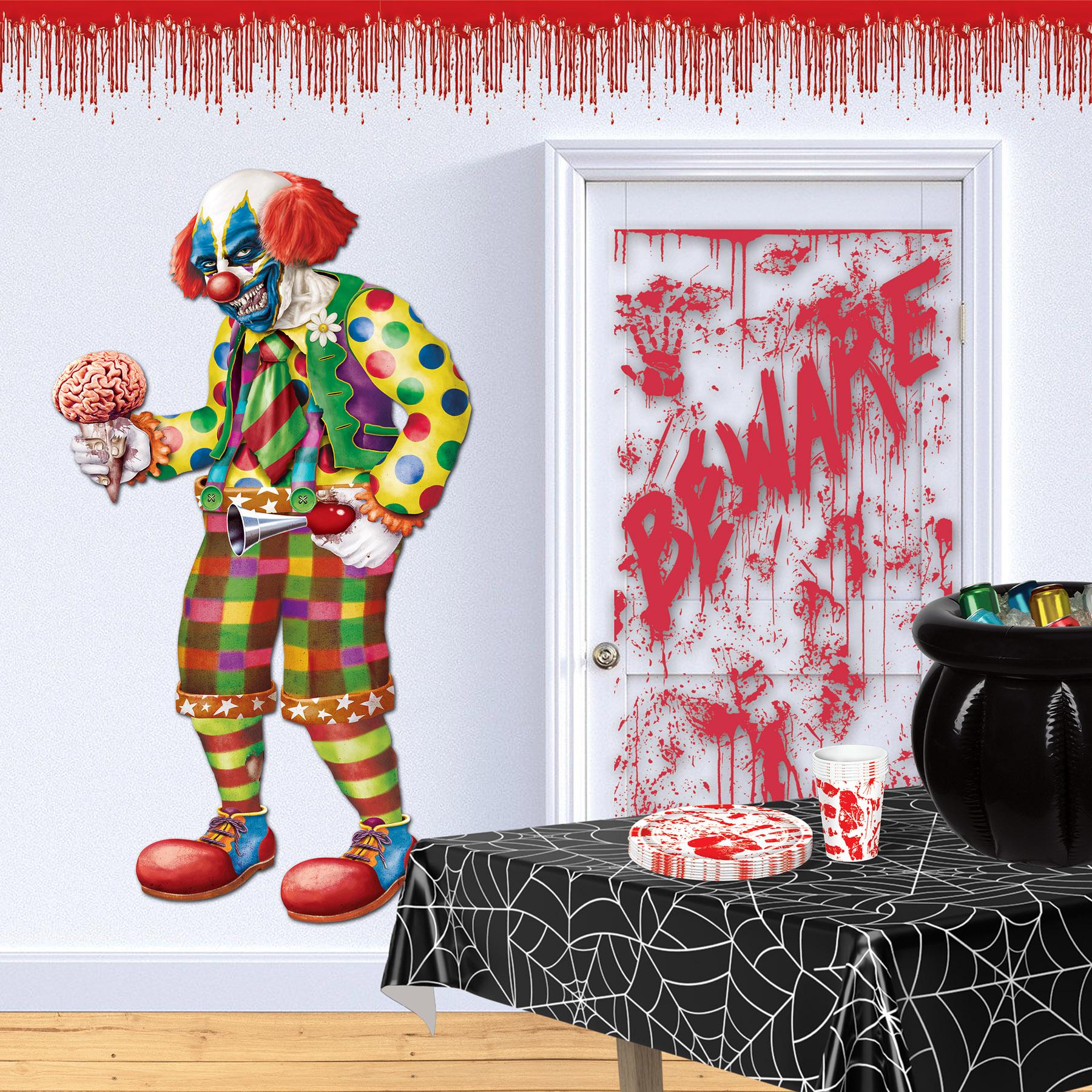 12 Pack Beistle Halloween Jointed Zombie Clown Decorations - Spooky Party Props for Haunted House, Yard, and Halloween Party Decor