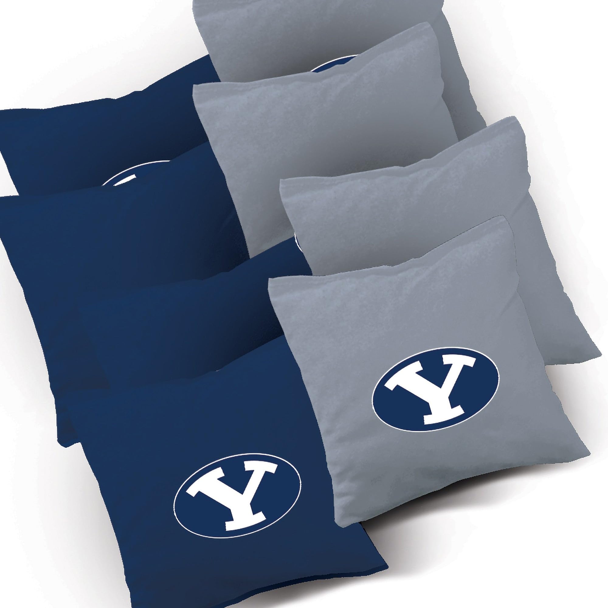 BYU Stained Pyramid Cornhole Board Set - Custom Team Logo Design - Regulation Size Cornhole Game for Outdoor Parties, Tailgating & Backyard Fun
