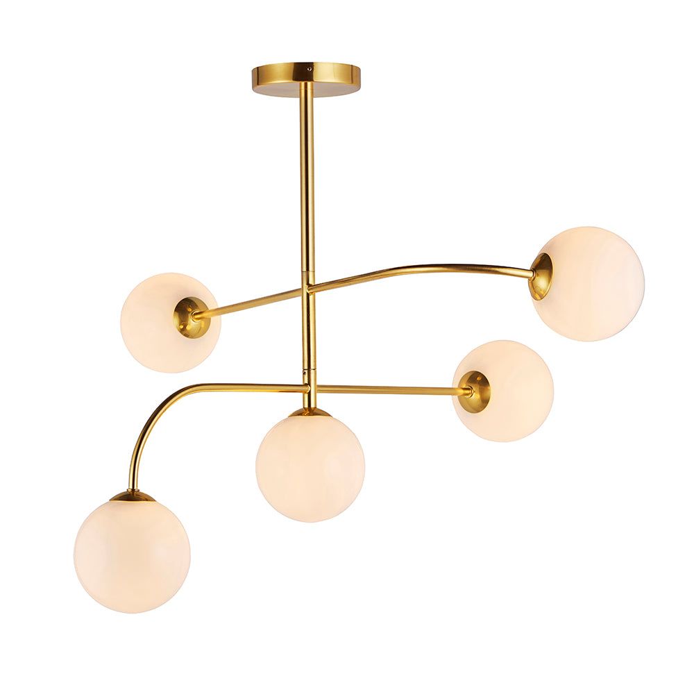 4Lt/5Lt Semi Flush Ceiling Light Fixture - Modern Bubble Design for Bedroom, Living Room & Dining Room Lighting