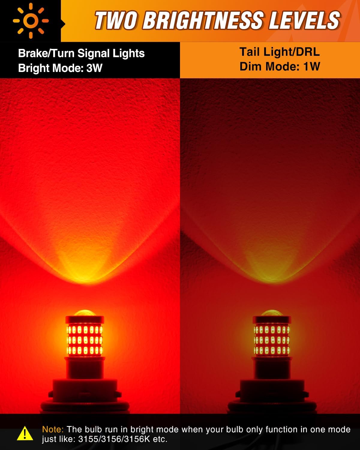 57LED 1157 Red 2057 2357 BAY15D 7528 LED Bulb (2-Pack) - High Brightness LED Replacement Bulbs for Car Tail Lights, Brake Lights, Turn Signals & Reverse Lights