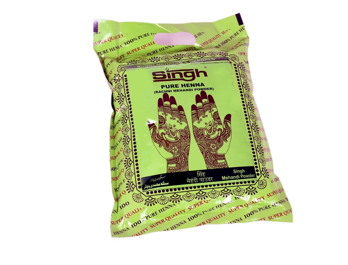 Singh Pure Henna Powder (Rachni Mehandi) 100% Natural for Hair & Skin - DIY Hair Dye, Tattoo & Body Art | Perfect for Weddings, Festivals & Relaxing Spa Treatments