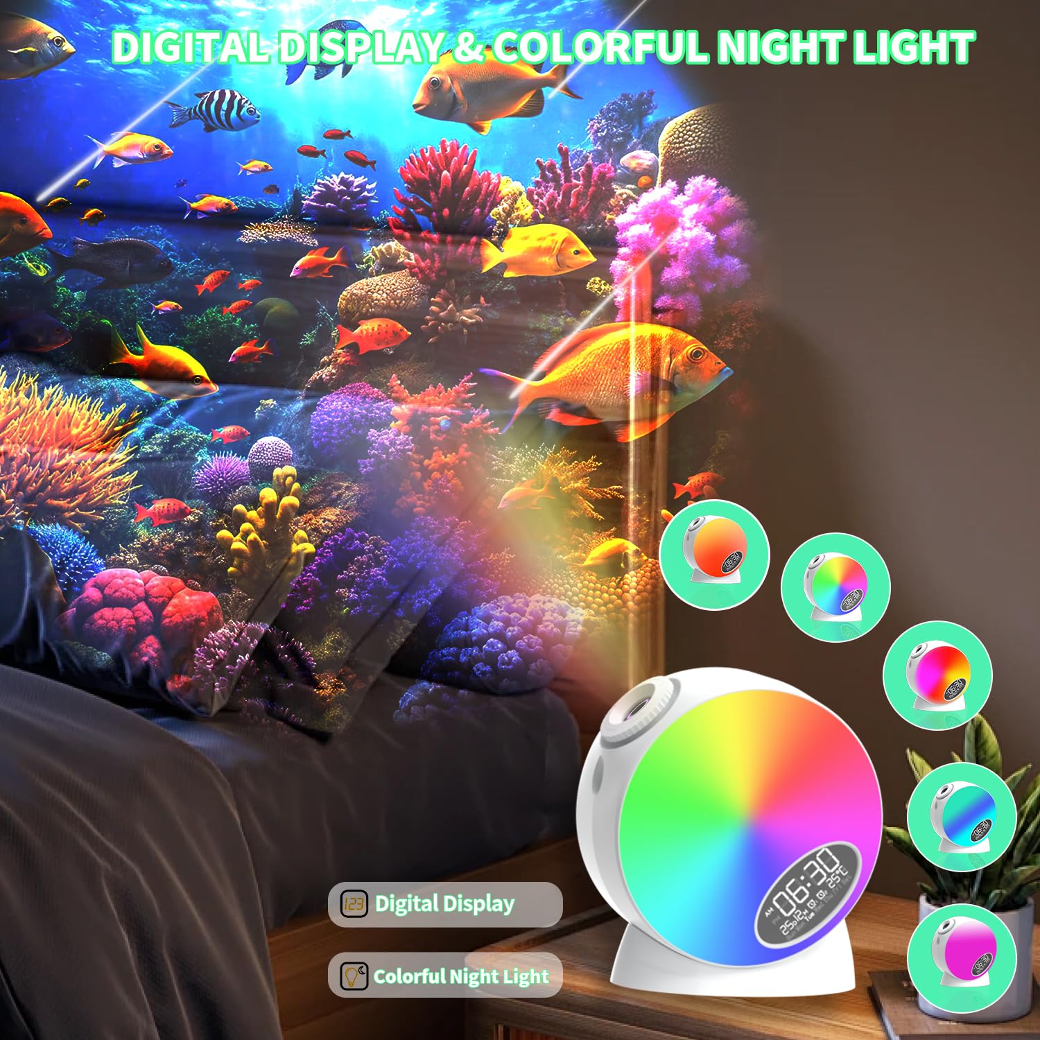 Smart Galaxy Star Projector - 13-in-1 HD Planetarium Night Light with Alarm Clock & Timer | Perfect for Bedroom, Gaming Room, Home Theater & Meditation Space | Creates Stunning Starry Night Atmosphere for Relaxation, Sleep & Entertainment