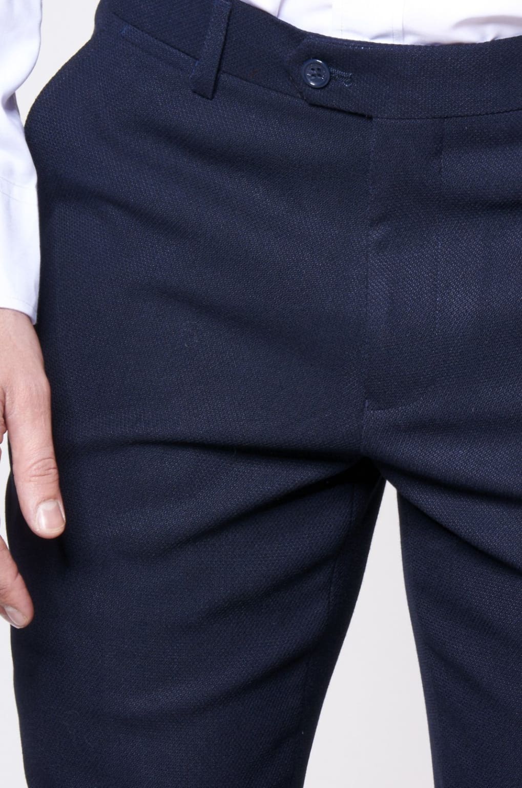 Marc Darcy JD4 Men's Navy Slim Fit Suit Pants - Formal Business Attire for Office, Weddings & Special Occasions
