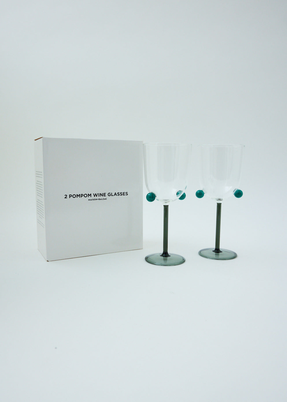 2 Pack Fun Pompom Wine Glasses - Cute & Playful Drinking Glasses for Women, Perfect for Bachelorette Parties, Bridal Showers & Girls Night Out