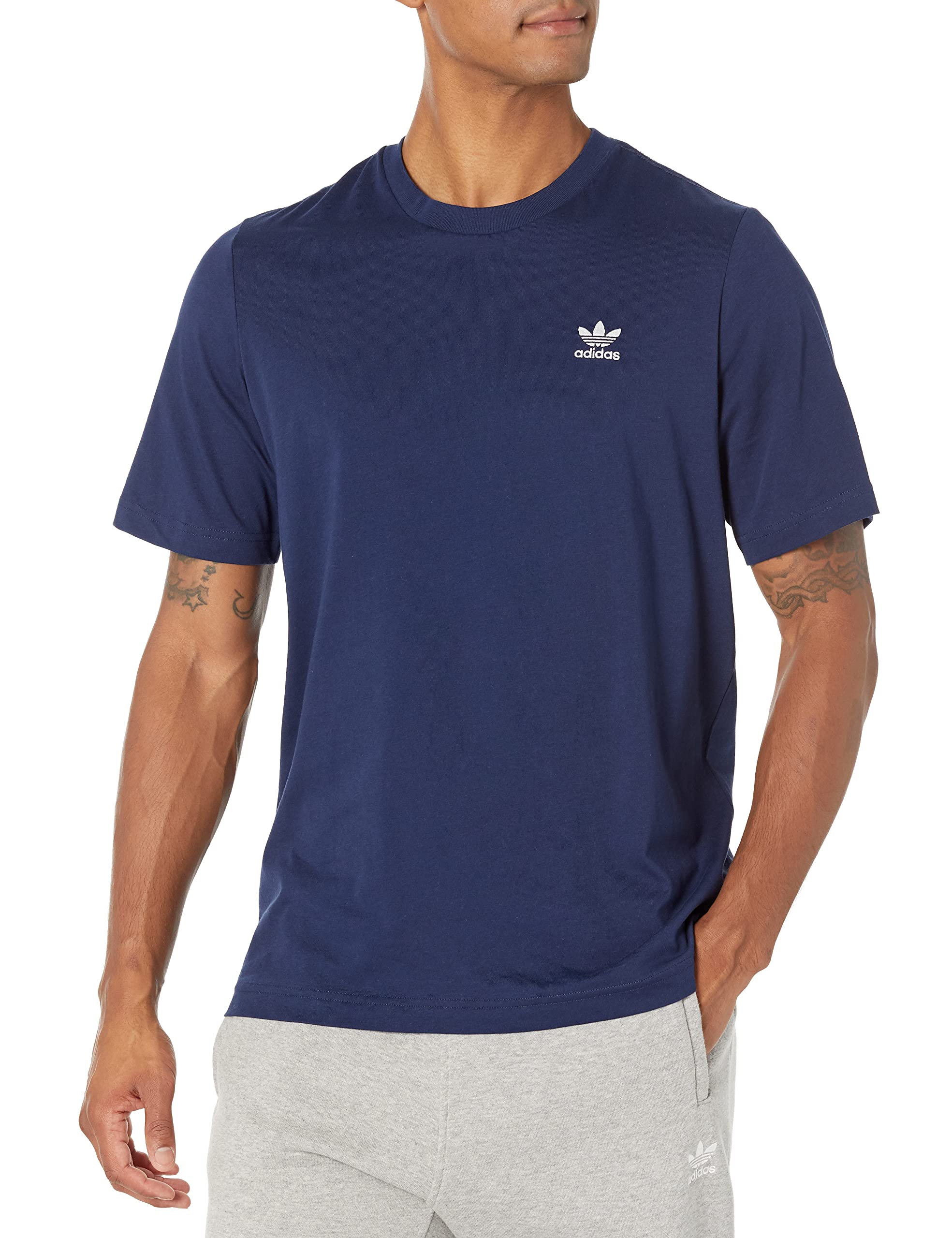 adidas Originals Men's Essentials T-Shirt - Classic Cotton Crewneck Tee for Casual Wear, Street Style & Everyday Comfort