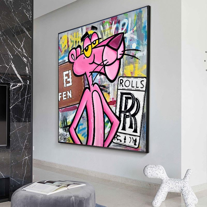 Fendi Pink Panther Art Collection - Vibrant Pop Art Masterpieces for Home Decor & Luxury Gifts