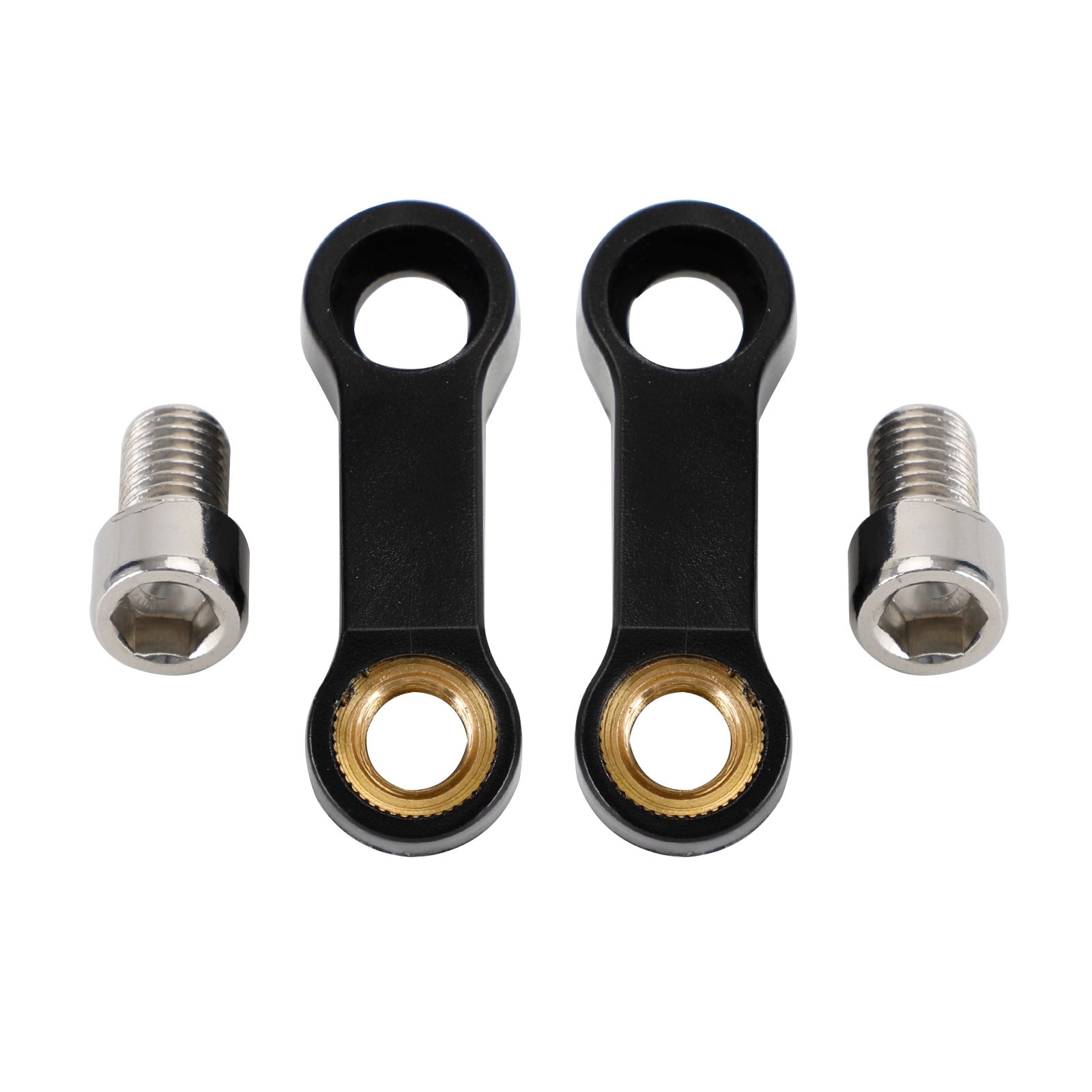 10mm x 1.5 Motorcycle ABS Mirror Riser Extender Adapter Mounts - Right Hand Pair for Harley, Honda, Yamaha - Improve Visibility & Reduce Vibration for Safer Riding