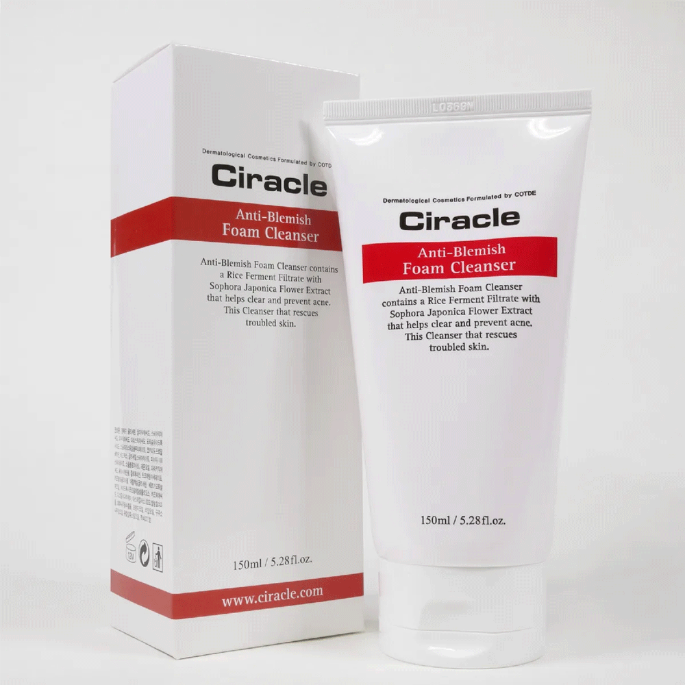 Ciracle Anti Blemish Foam Cleanser 150ml - Acne Treatment Face Wash for Oily & Sensitive Skin - Daily Deep Cleansing for Clear Complexion | Perfect for Morning & Night Skincare Routine