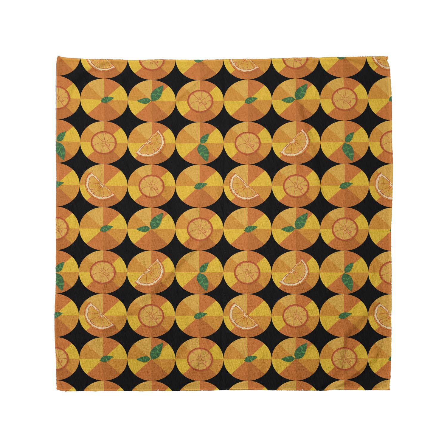 Ambesonne Orange Bandana - Stylish Unisex Head & Neck Scarf with Citrus Art Design - Perfect for Outdoor Activities, Music Festivals & Fashion Accessories
