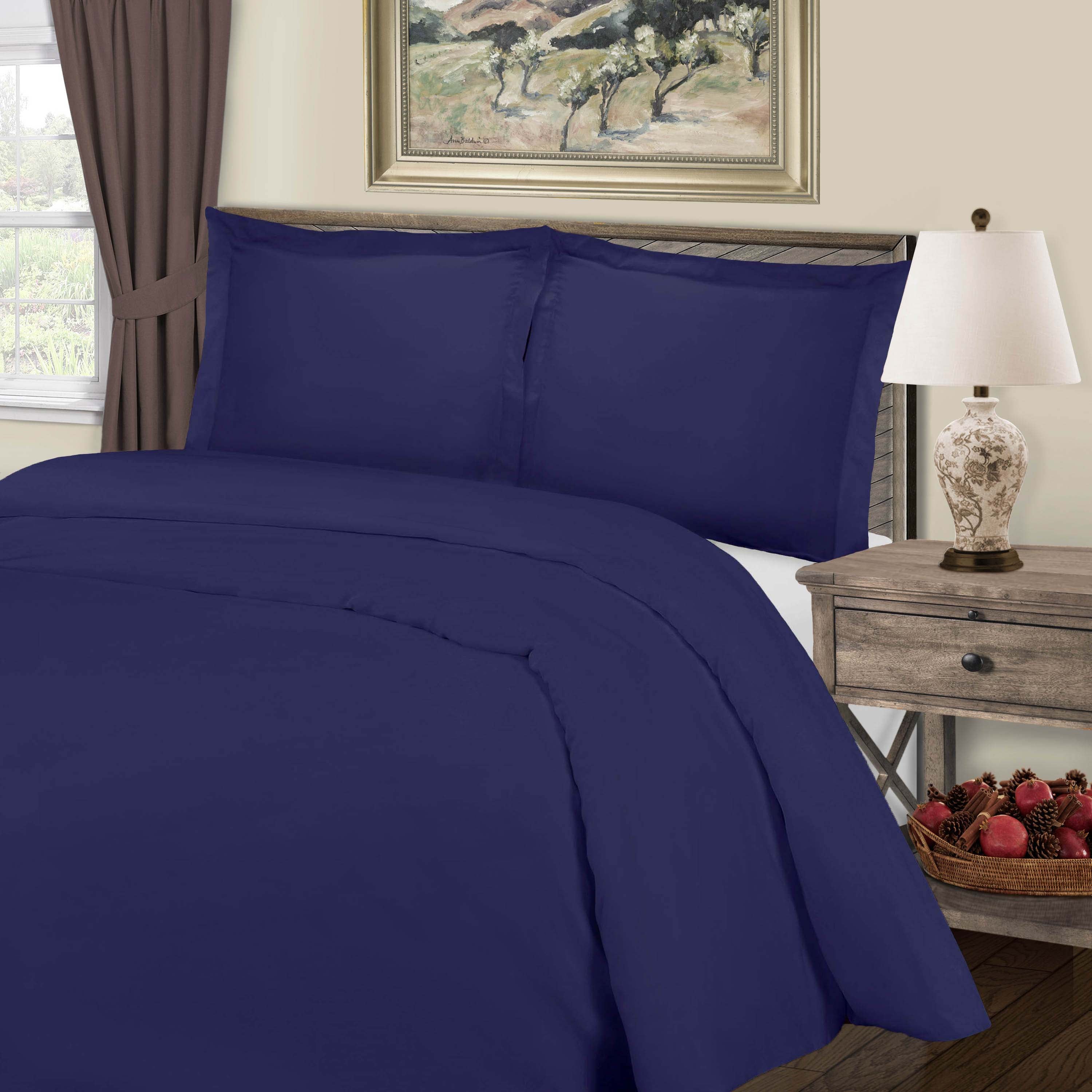 Premium 800 Thread Count Cotton Blend 3-Piece Duvet Cover Set - Soft, Breathable Bedding for Luxury Comfort - Perfect for Master Bedrooms, Guest Rooms & Hotels