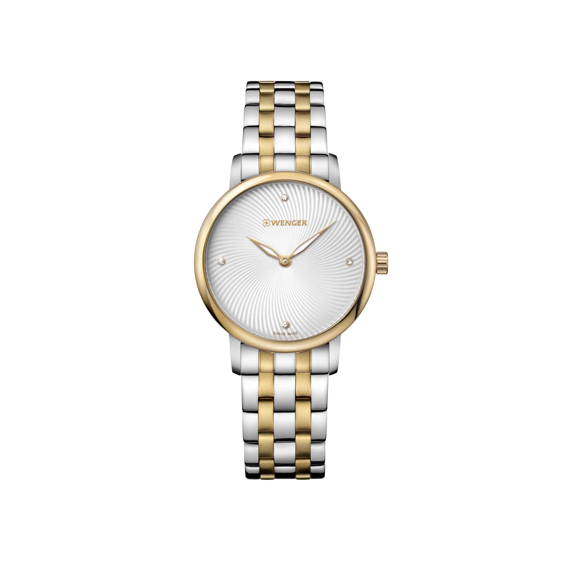 Wenger Ladies Urban Donnissima Watch 011721104 - Swiss Made Women's Fashion Watch with Stainless Steel Band, Date Window & Water Resistance - Perfect for Office, Business & Everyday Wear