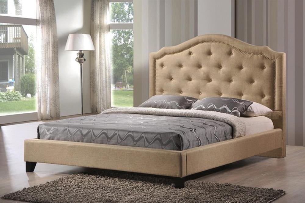 Antique Style Bed with Gently Arched Scalloped Design - Elegant Vintage Bedroom Furniture for Master Bedroom, Guest Room & Cozy Retreat