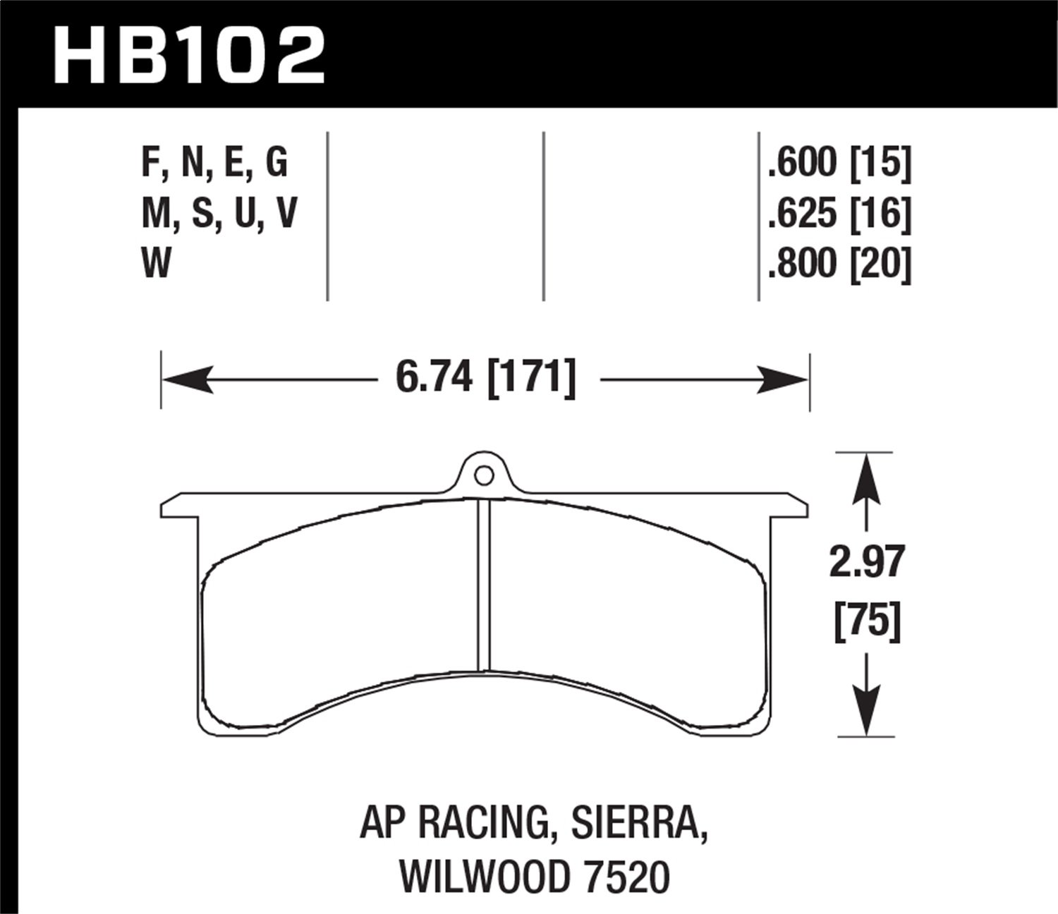 HB102S.800 HT-10 High Performance Motorsport Brake Pads - Premium Ceramic Brake Pads for Racing & Track Use - Fits Sports Cars & Performance Vehicles