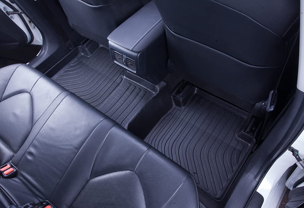Custom Fit All-Weather TPE Floor Mats for Mini Cooper Hardtop 2 Door (2014-2021) - Black 1st & 2nd Row Full Set Car Liners - Perfect for Daily Commute, Road Trips & Winter Protection