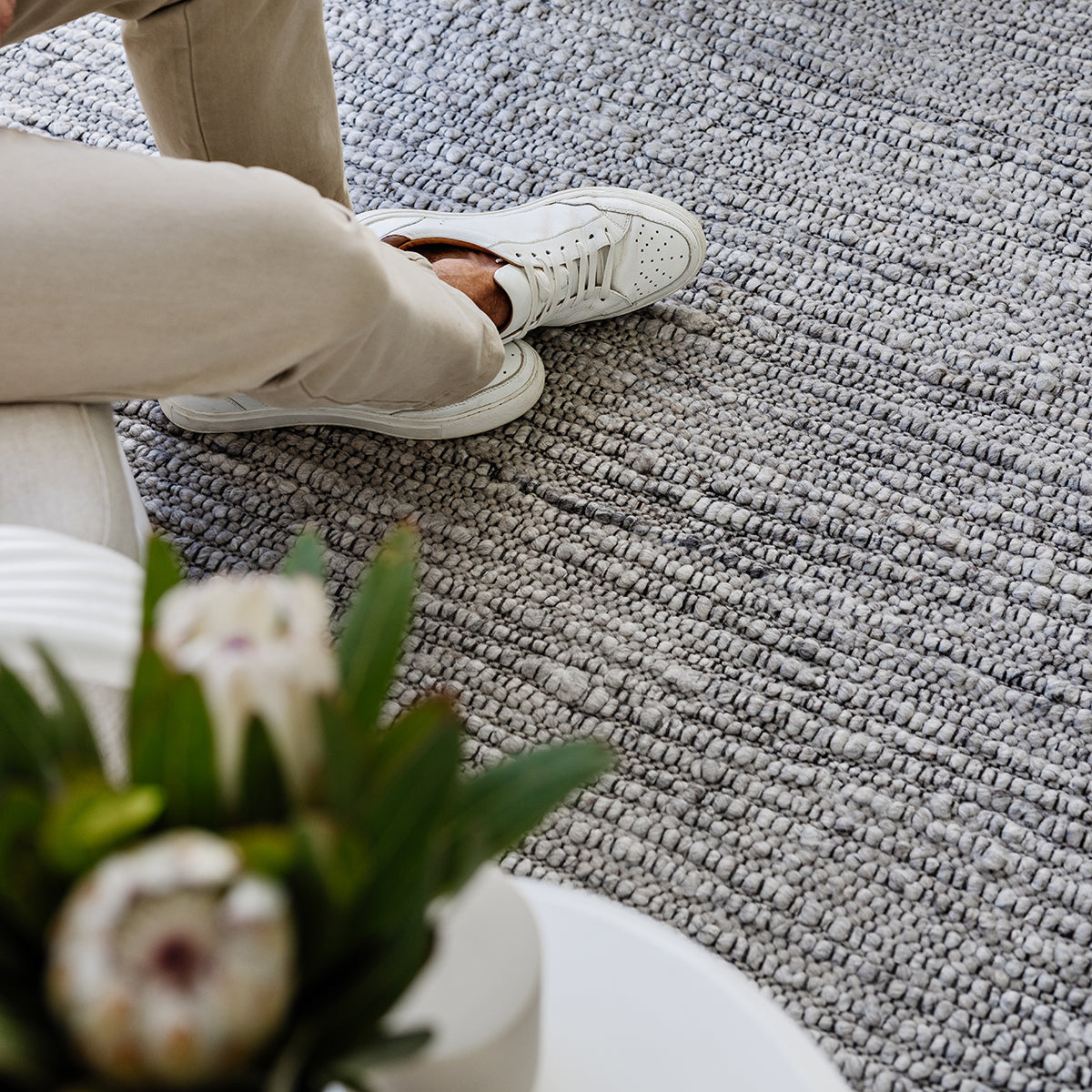 Premium Grey Bedrock Rug – Soft, Durable & Non-Slip Area Rug for Living Room, Bedroom & Home Decor