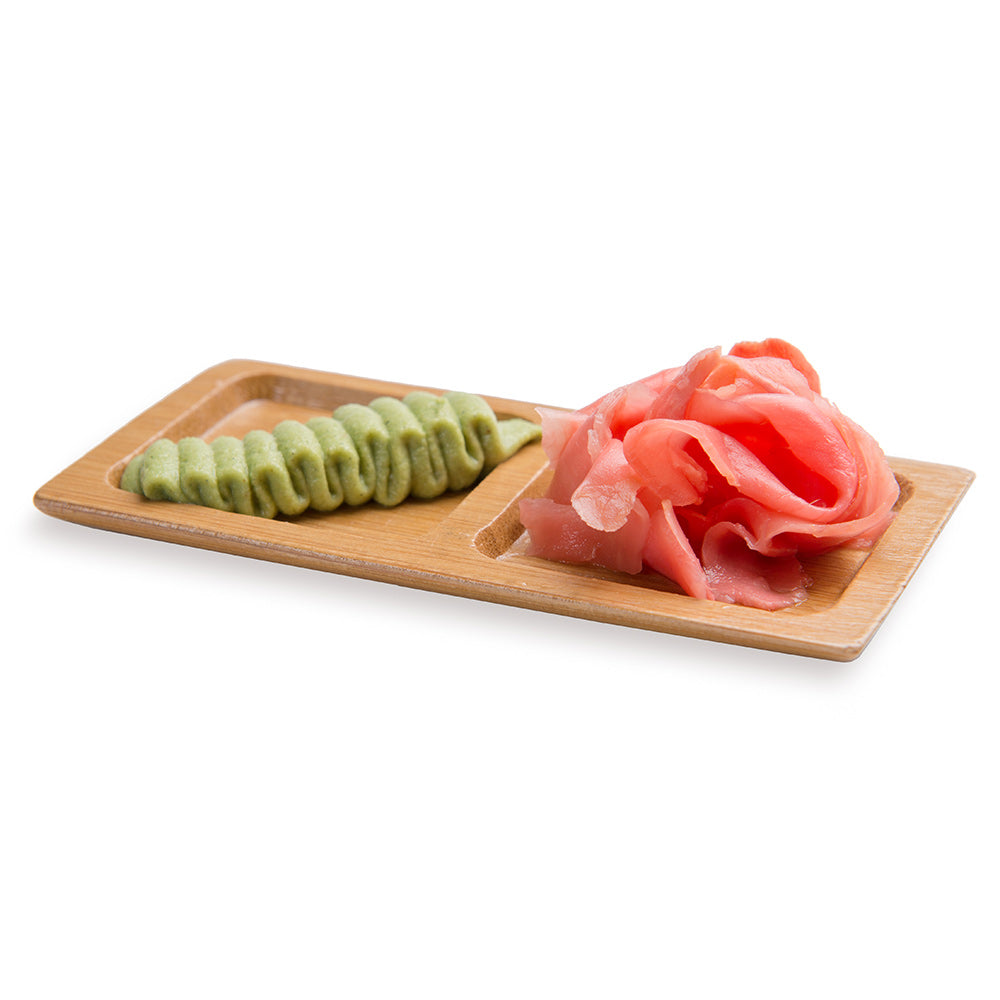 100-Pack Eco-Friendly Rectangle Bamboo Plates (4.75