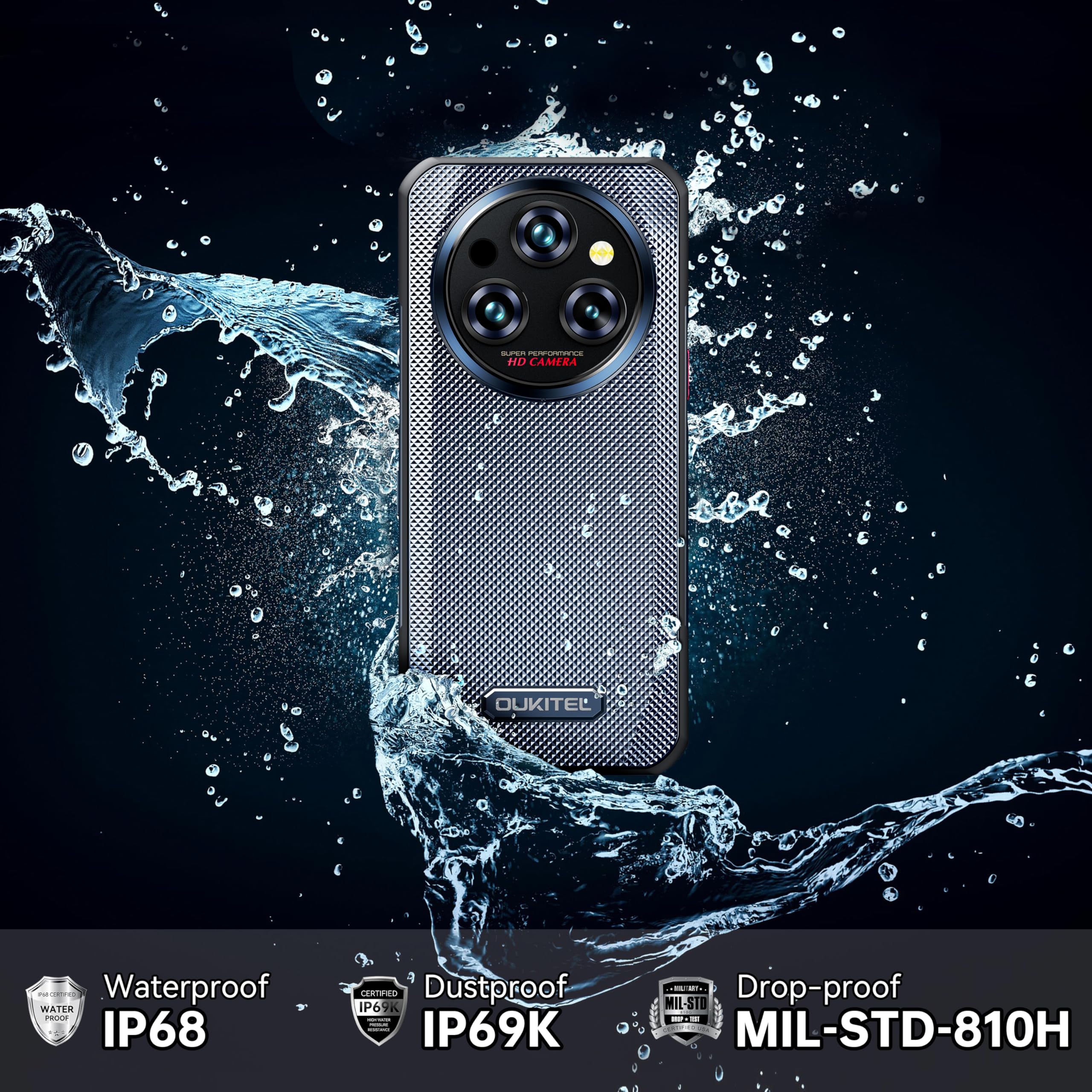 OUKITEL WP35 5G Rugged Smartphone - 24GB RAM + 256GB ROM (Expandable to 2TB) | 11000mAh Battery | 6.6