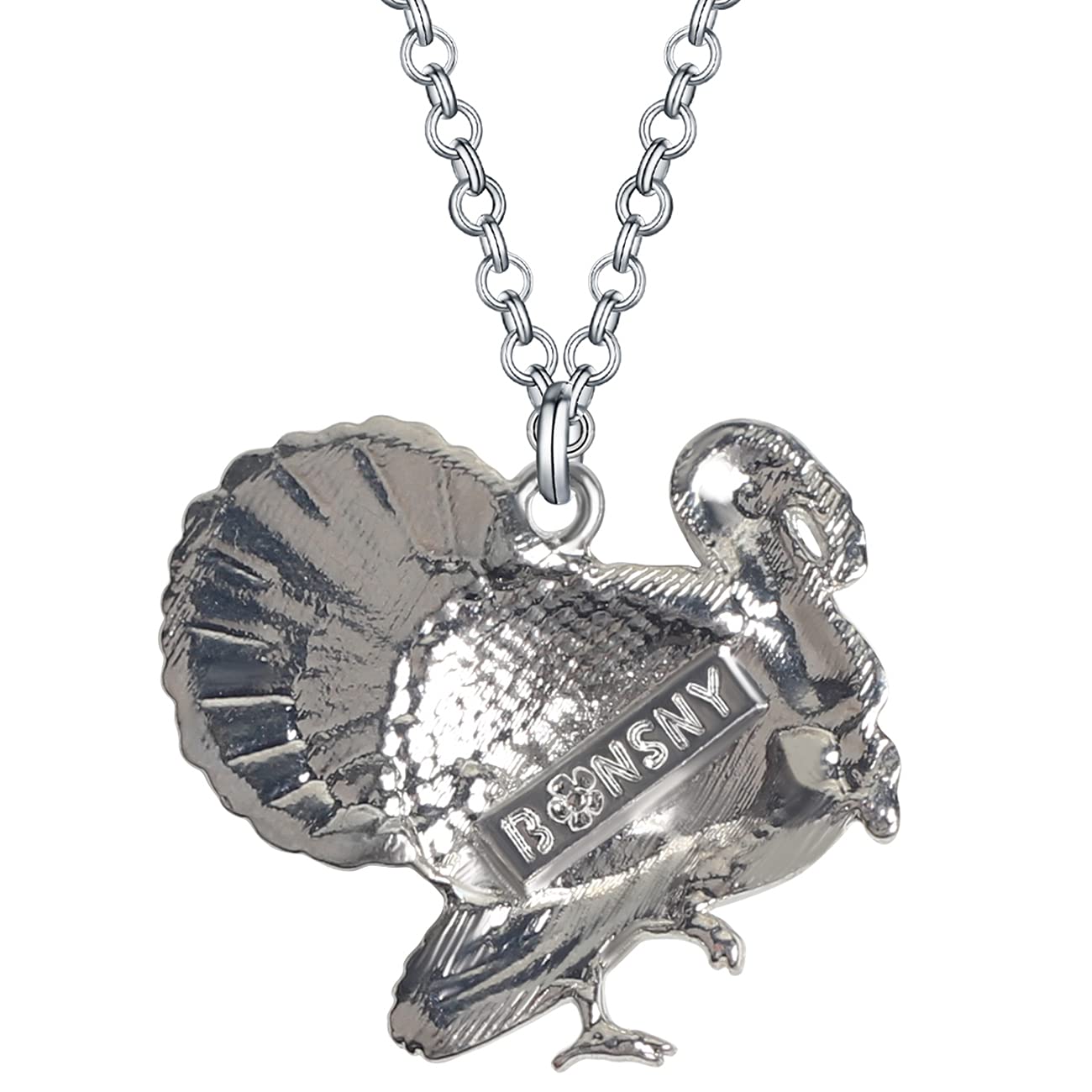 WEVENI Enamel Alloy Thanksgiving Turkey Necklace - Elegant Chicken Pendant Charm Jewelry for Women | Perfect Holiday Gift for Thanksgiving, Christmas & Party Accessories