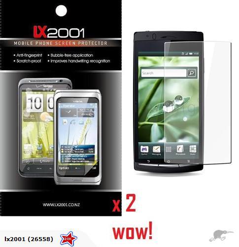 2-Pack Sony Ericsson Arc Screen Protectors - HD Clear Anti-Scratch Film for Arc S, Arc, Xperia Arc - Perfect for Gaming, Browsing & Daily Smartphone Protection