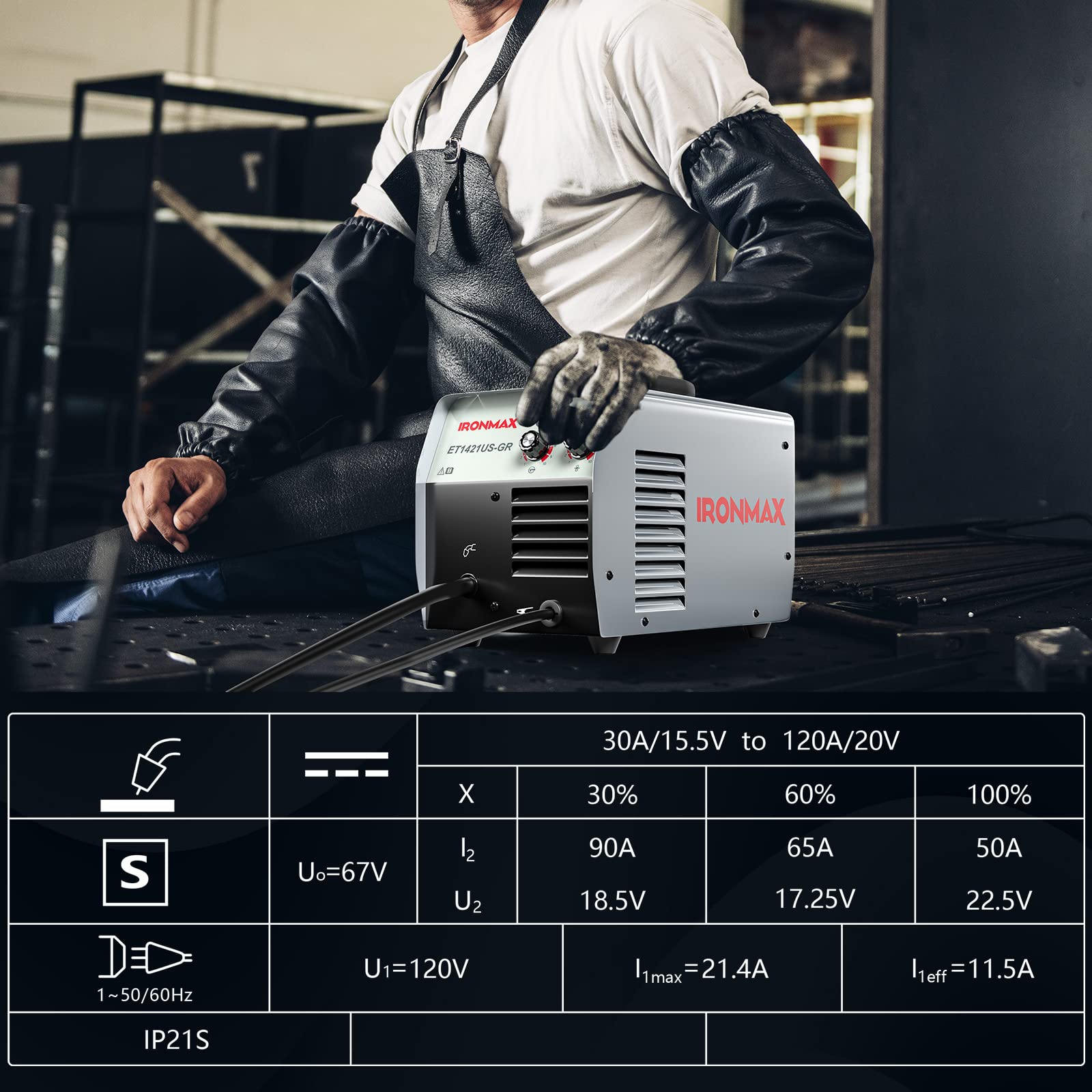 Goplus MIG 140 Welder - 120V Flux Core Welding Machine with IGBT Inverter Technology, Integrated MIG Torch & Earth Clamp (Includes Bonus Adapter & Contact Tips) - Perfect for DIY Projects, Home Repairs, and Metal Fabrication