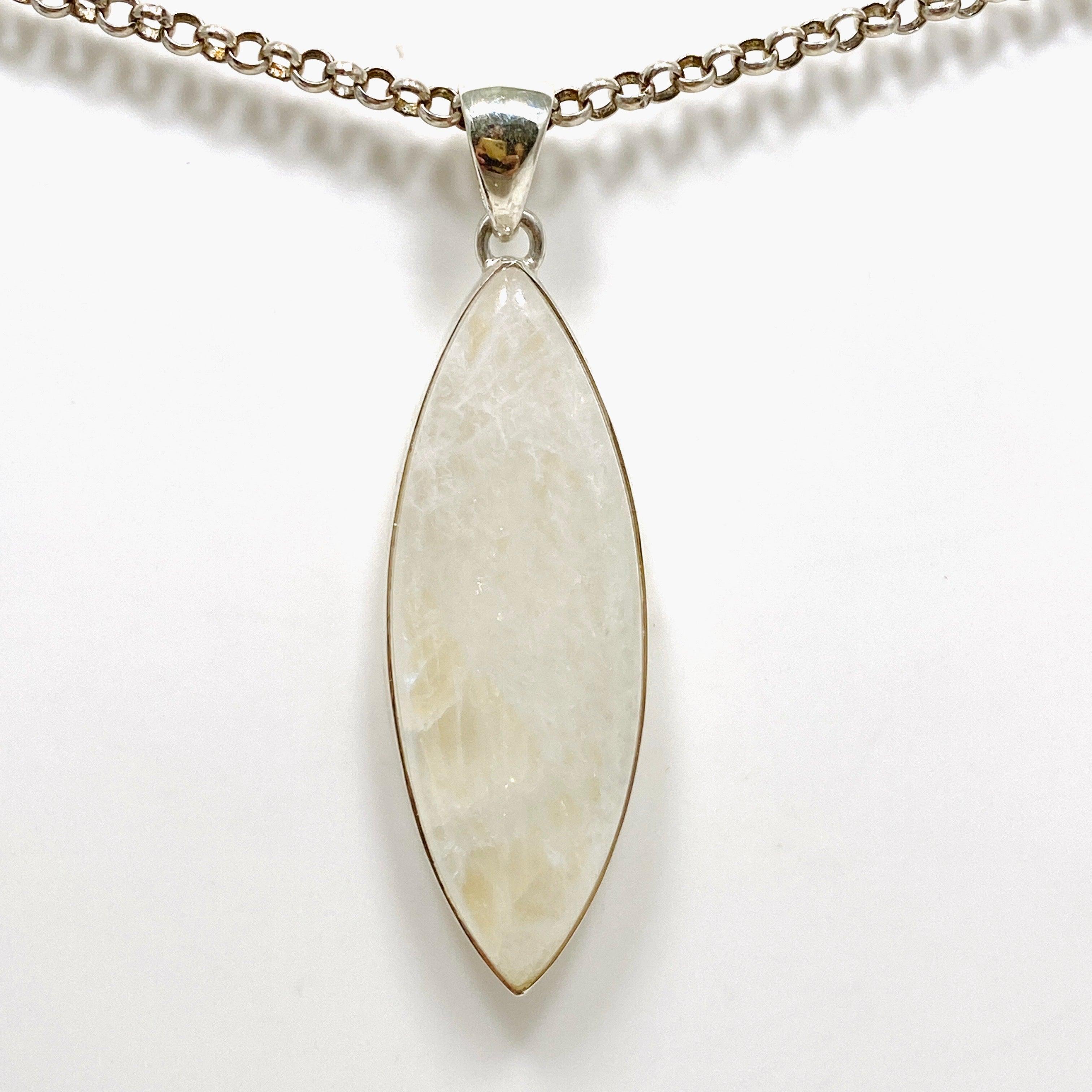 Moonstone Marquise Pendant Necklace KPGJ4255 - Elegant Gemstone Jewelry for Women, Perfect for Weddings & Special Occasions