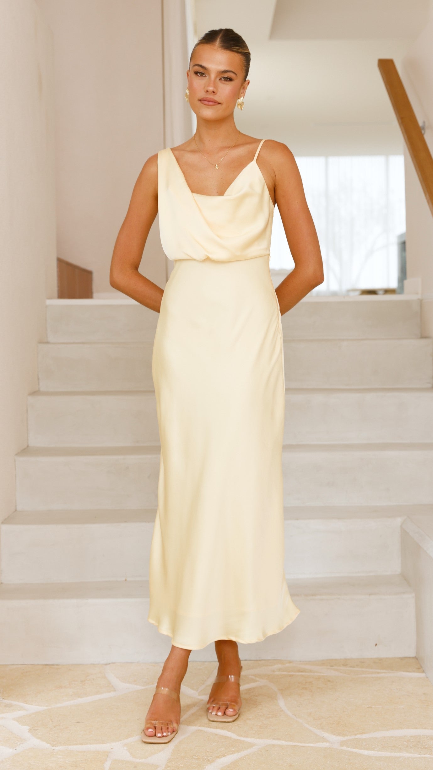 Elegant Audrey Maxi Dress in Yellow - Perfect for Summer Weddings, Beach Vacations & Casual Outings