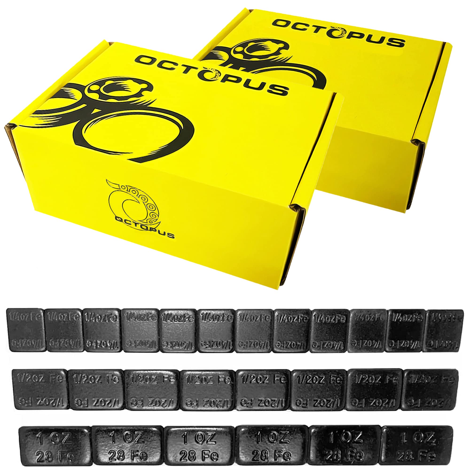 1000Pcs Lead-Free Zinc Black Coated Wheel Balance Weights for Cars, SUVs, Trucks & Motorcycles - 1oz, 0.5oz, 0.25oz with 3M Adhesive Tape | Durable Stick-On Wheel Balancers for Smooth Ride & Vibration Reduction