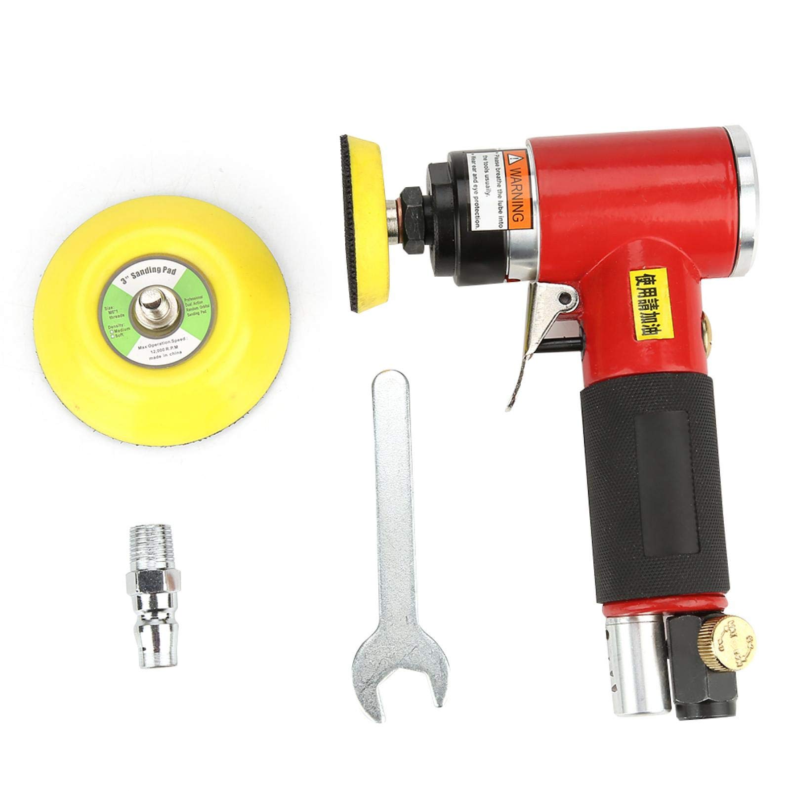 Hilitand M8 Pneumatic Air Angle Sander - Professional Handheld Grinder & Polisher Tool for Metal, Wood & Auto Body Work - Perfect for DIY Projects & Professional Workshops