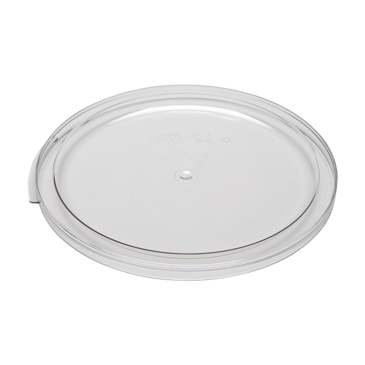 Cambro RFSCWC12135 Camwear Round Storage Lid - Clear, 12/18/22 Quart - Airtight Food Container for Kitchen, Restaurant & Meal Prep