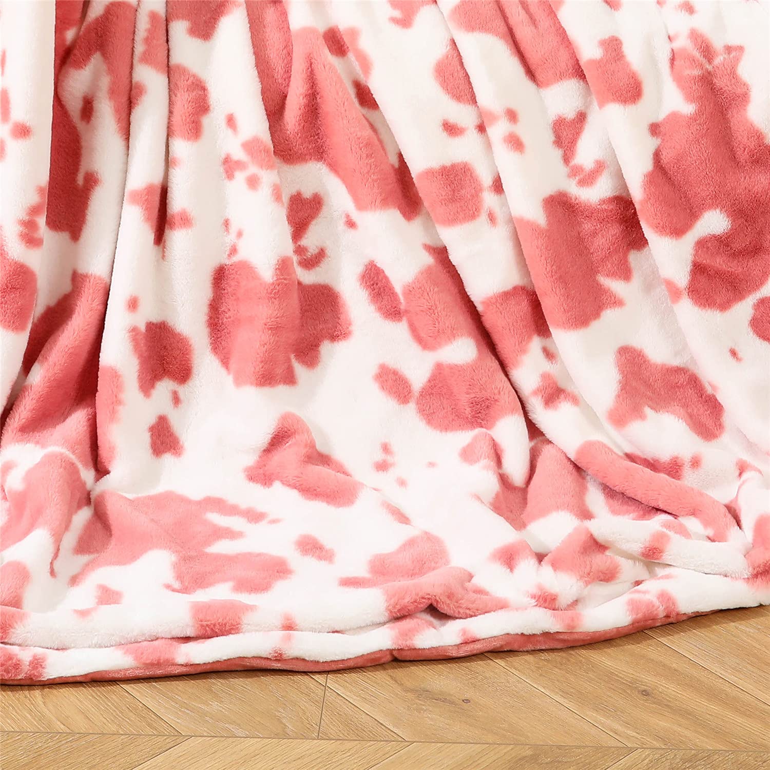 RYNGHIPY Soft Flannel Fleece Cow Print Throw Blanket - 51
