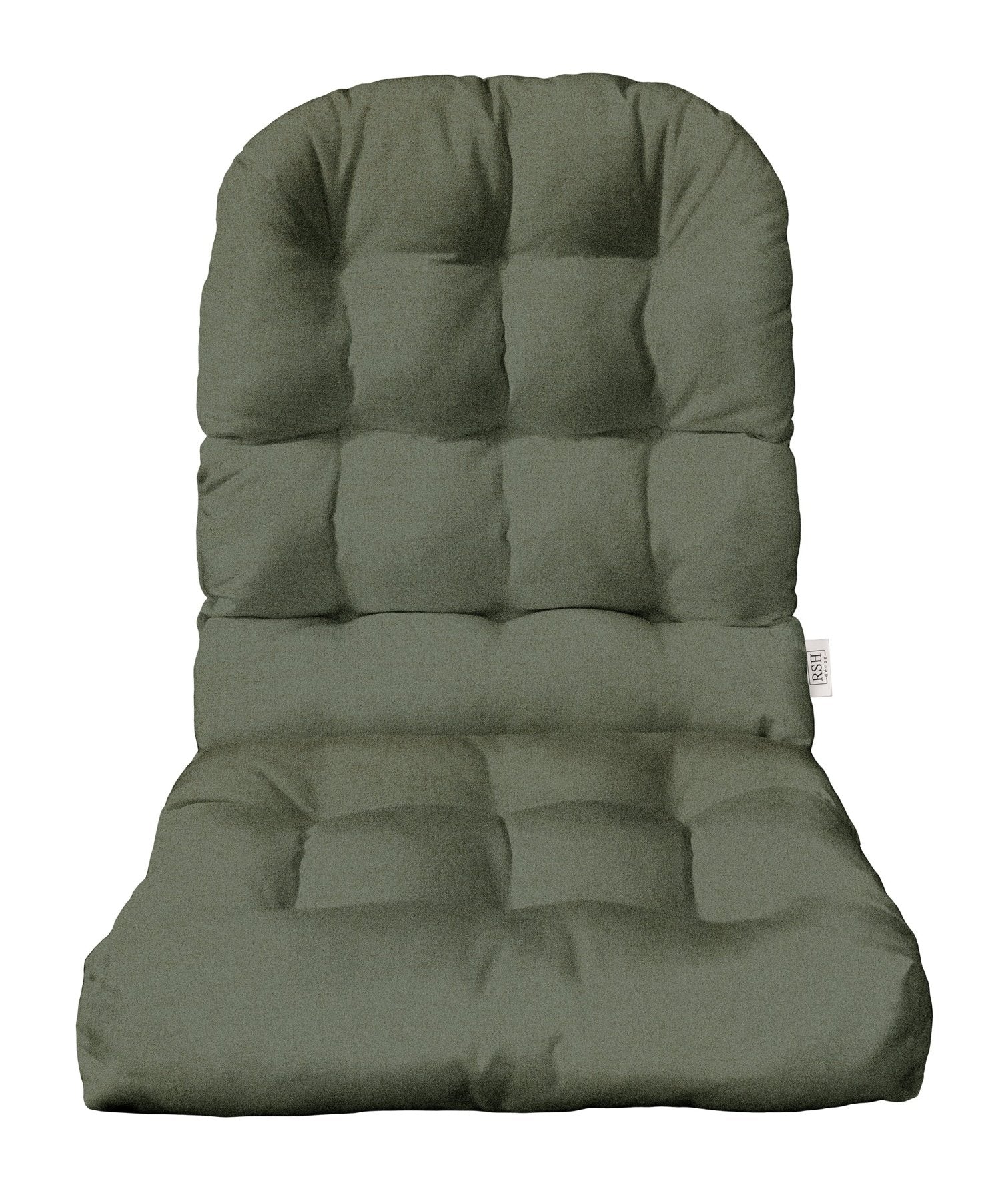 Sunbrella Cast Greens & Blues Tufted Adirondack Chair Cushion - Waterproof Outdoor Patio Furniture Cushion for Deck, Poolside & Garden Relaxation