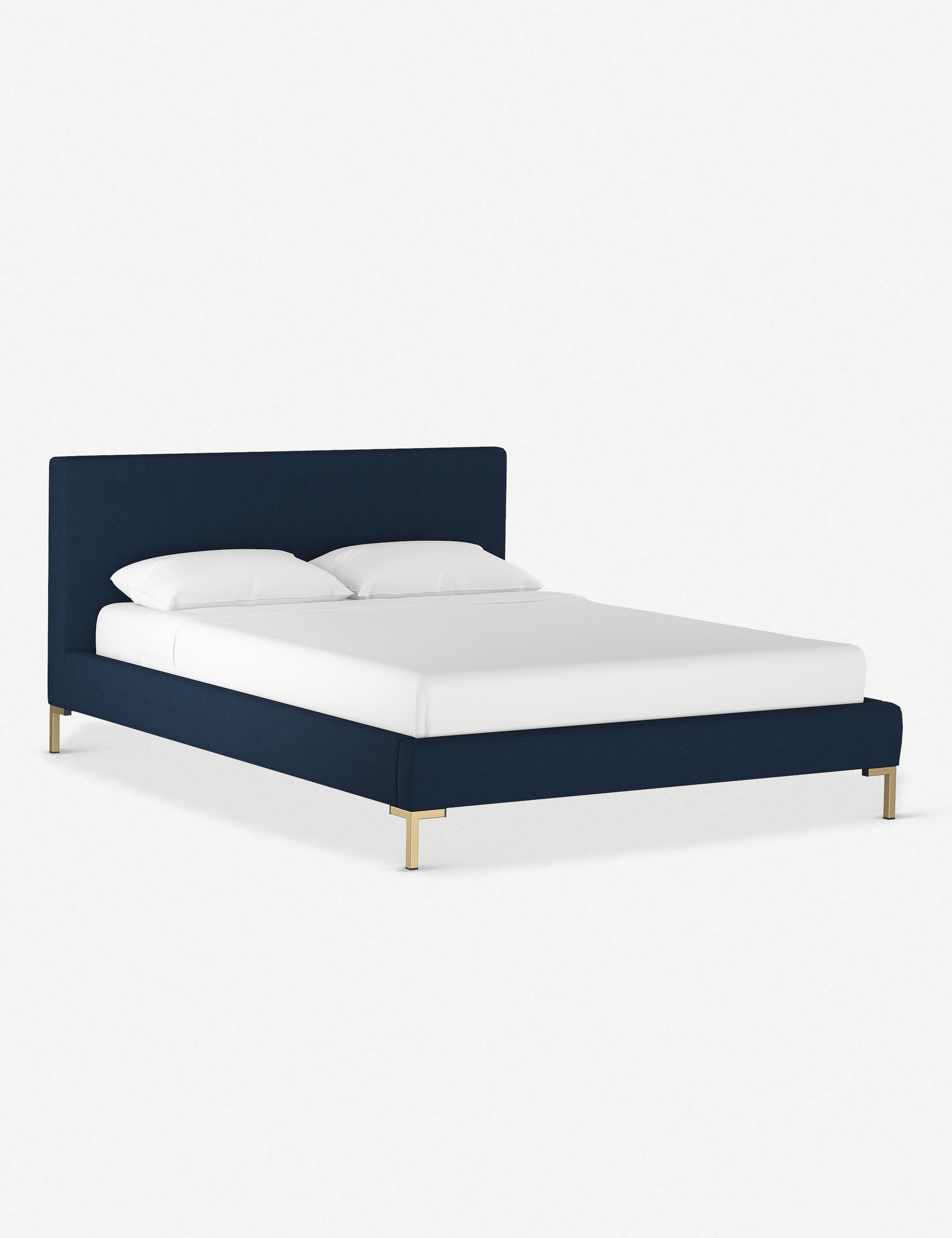Deva Queen Size Platform Bed Frame with Wooden Slats - Modern Minimalist Bedroom Furniture for Small Spaces & Apartments | Sturdy Support & Easy Assembly
