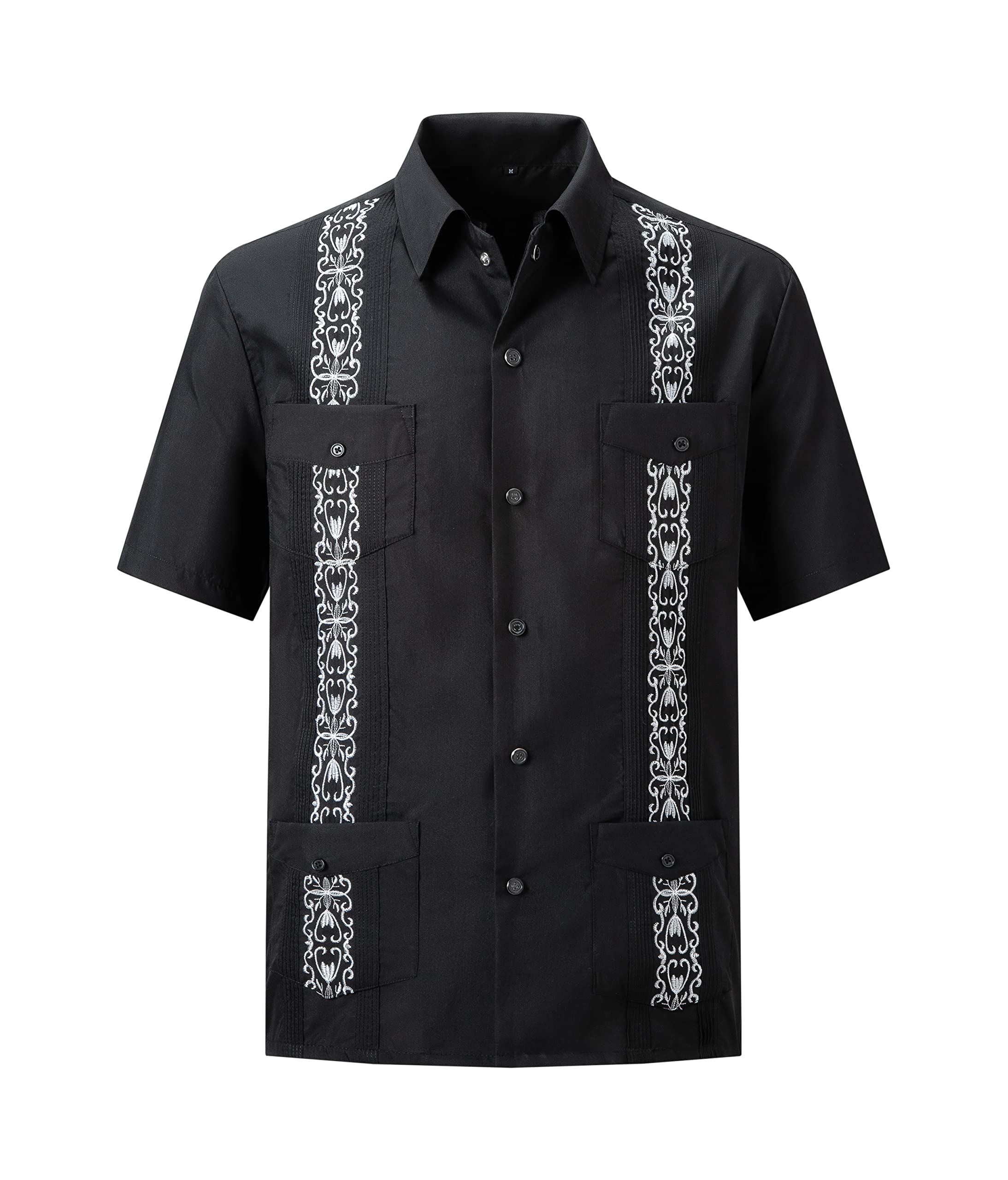 Men's Guayabera Shirts - Short Sleeve Casual Button Down Shirts for Summer, Vacations & Tropical Weddings | Lightweight Breathable Mexican Style Shirt
