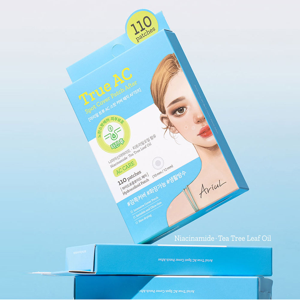 Ariul True AC Spot Cover Patch - 110 Patches for Acne Treatment & Blemish Cover - Perfect for Daily Skincare & On-the-Go Use