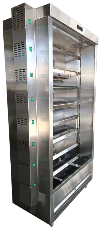 AMTPO Commercial Gas Rotisserie Oven for Chicken - Cooks 40 Chickens at Once, FRG8VE Model - Perfect for Restaurants, Catering & Large Events