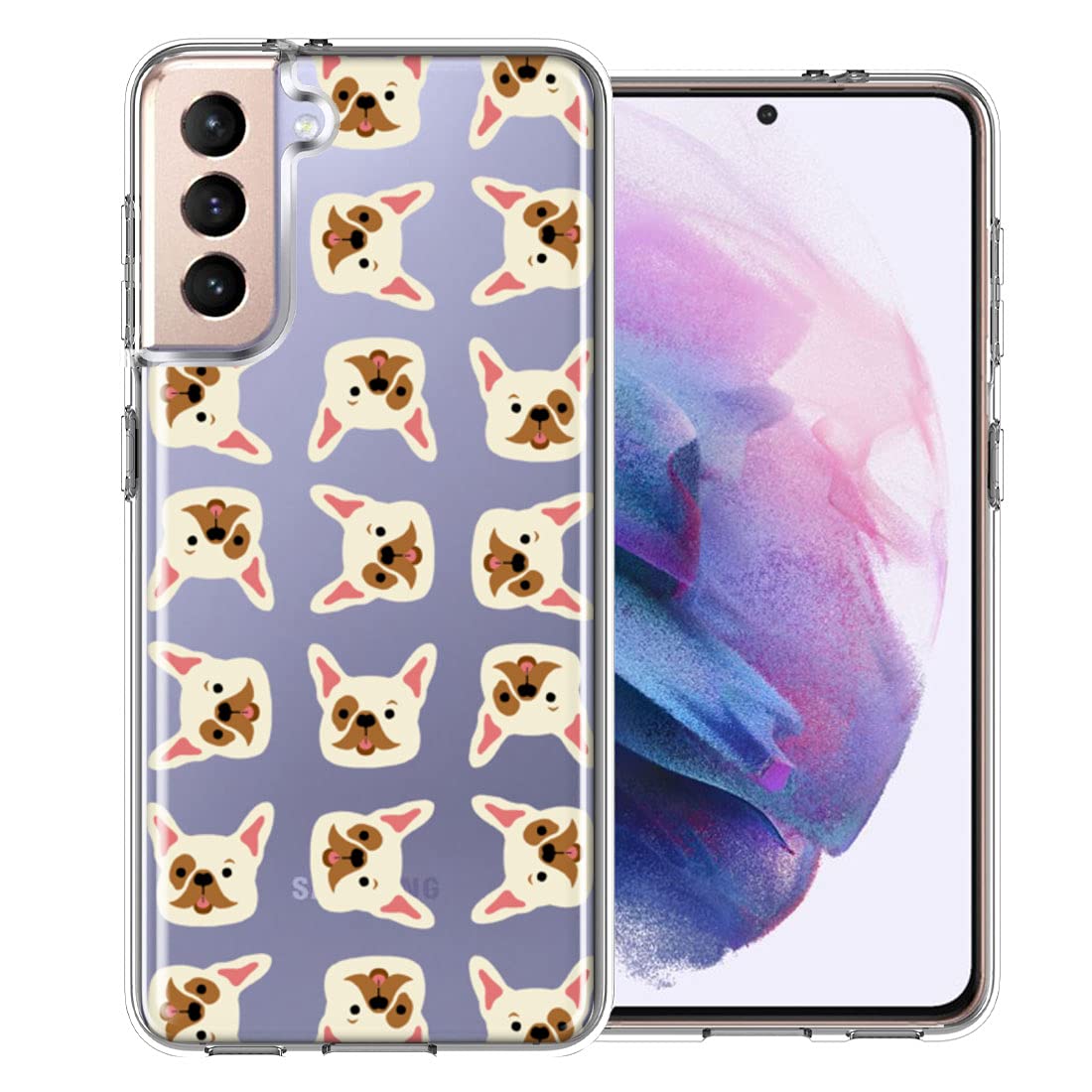 Samsung Galaxy S21 Frenchie Bulldog Case - Polkadot Design for Protection & Style