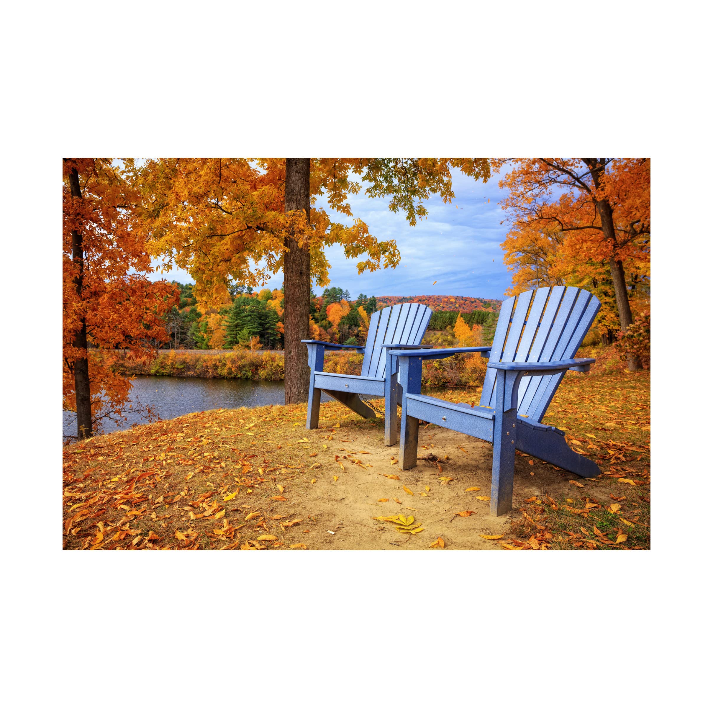 Edward M Fielding 'Autumn Splendor' Canvas Wall Art Print - Nature Landscape Painting for Living Room, Bedroom & Office Decor