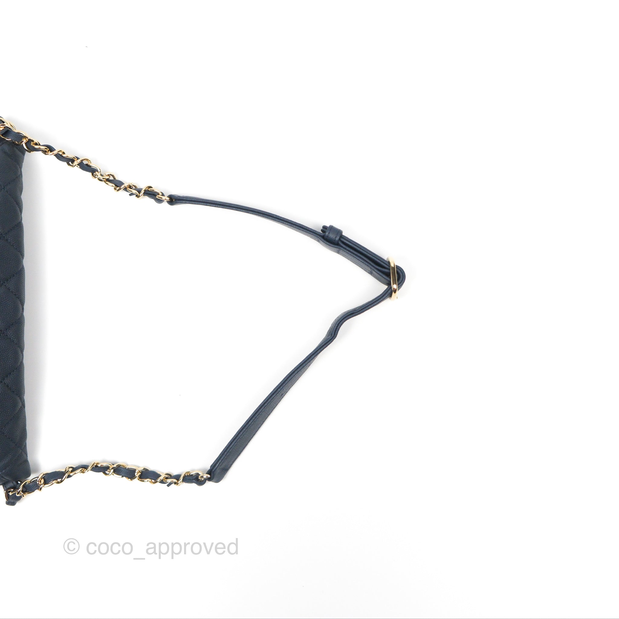 Chanel Business Affinity Waist Belt Bag in Navy Caviar Leather with Gold Hardware - Perfect for Work, Travel & Evening Events