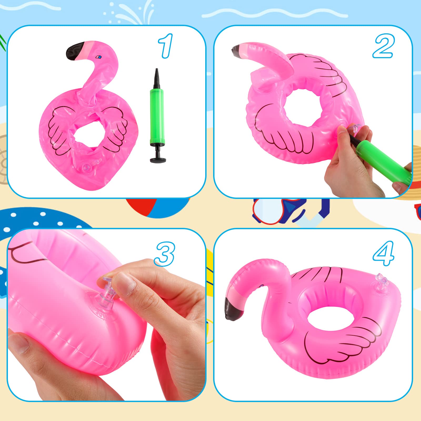 CHENGU 6 Pcs Doll Pool Floaties Set for 11.5