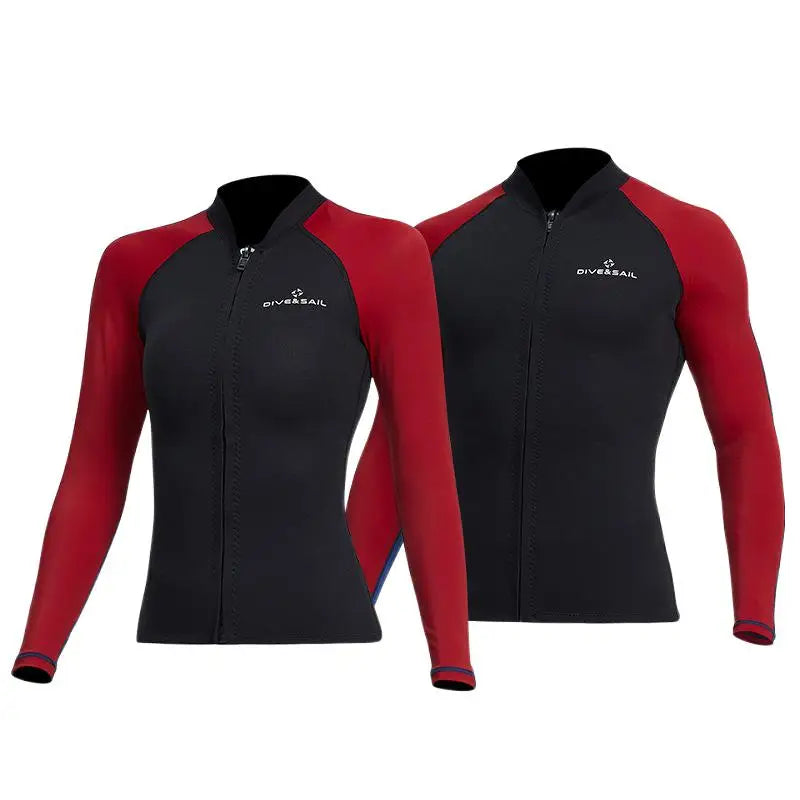 1.5mm Split Warm Diving Suit Long Sleeve - UV Protection Snorkeling & Surfing Wetsuit - Jellyfish Proof Swimwear for Women & Men | Perfect for Scuba Diving, Beach Swimming and Water Sports