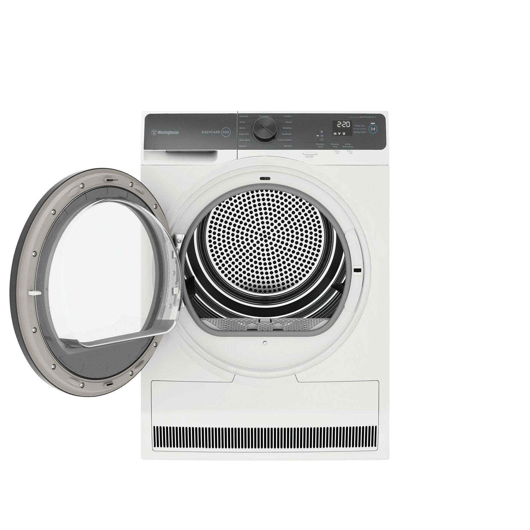 Westinghouse WDH804N7WA 8kg Heat Pump Dryer - Energy Efficient, Quiet Operation & Gentle Fabric Care for Home Laundry | Perfect for Apartments & Small Spaces