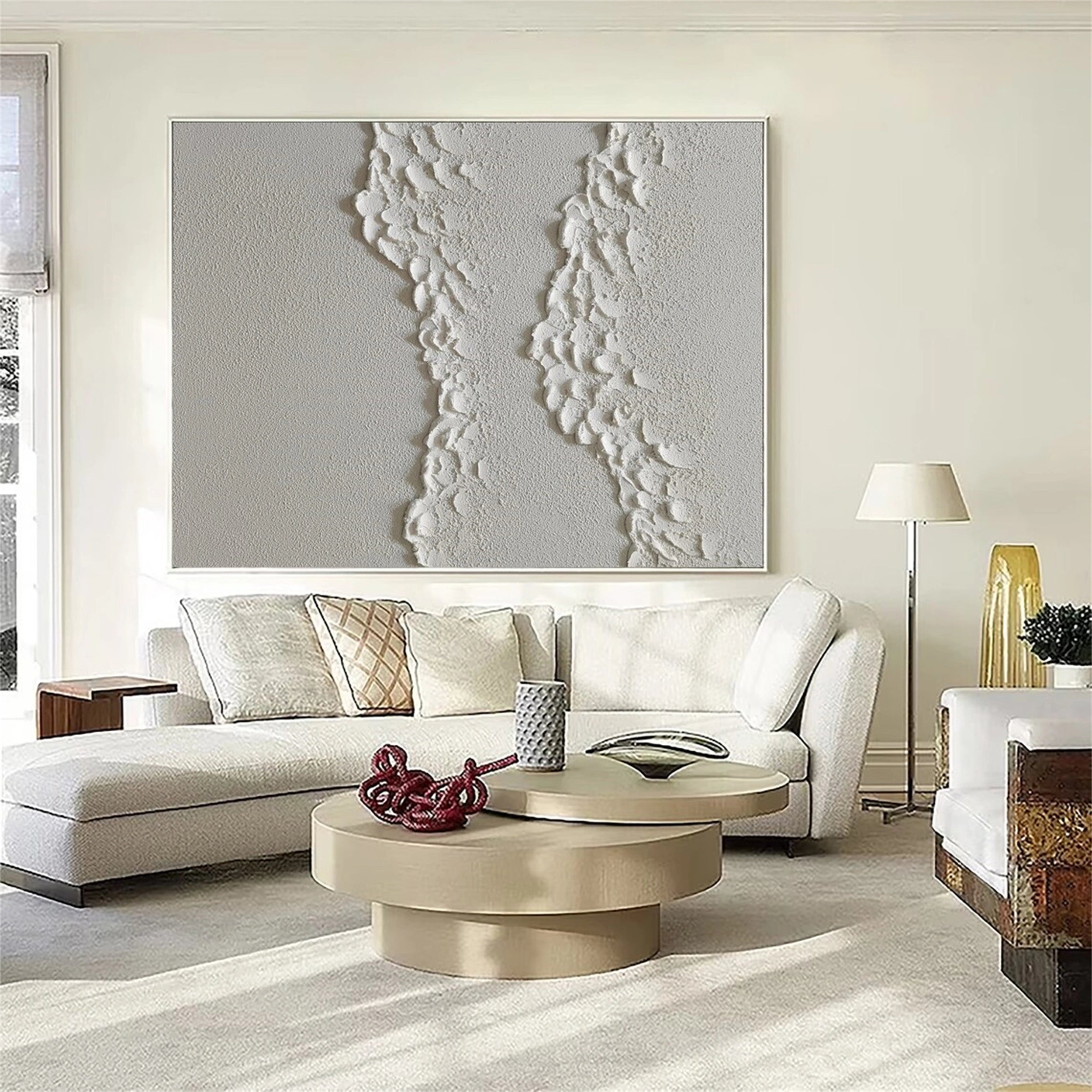 Minimalist Textured Plaster Art Painting - Modern Abstract Wall Decor for Living Room, Bedroom & Office | #MM110