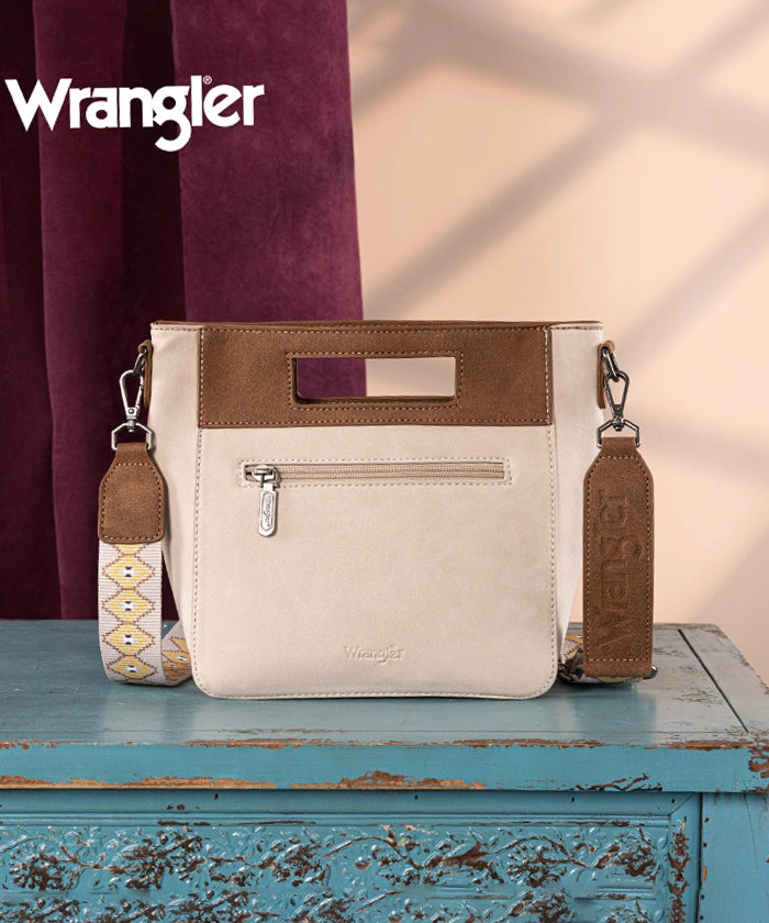 Wrangler Aztec Embroidered Crossbody Bag for Women - Stylish Boho Purse with Adjustable Strap, Perfect for Travel, Shopping & Daily Use