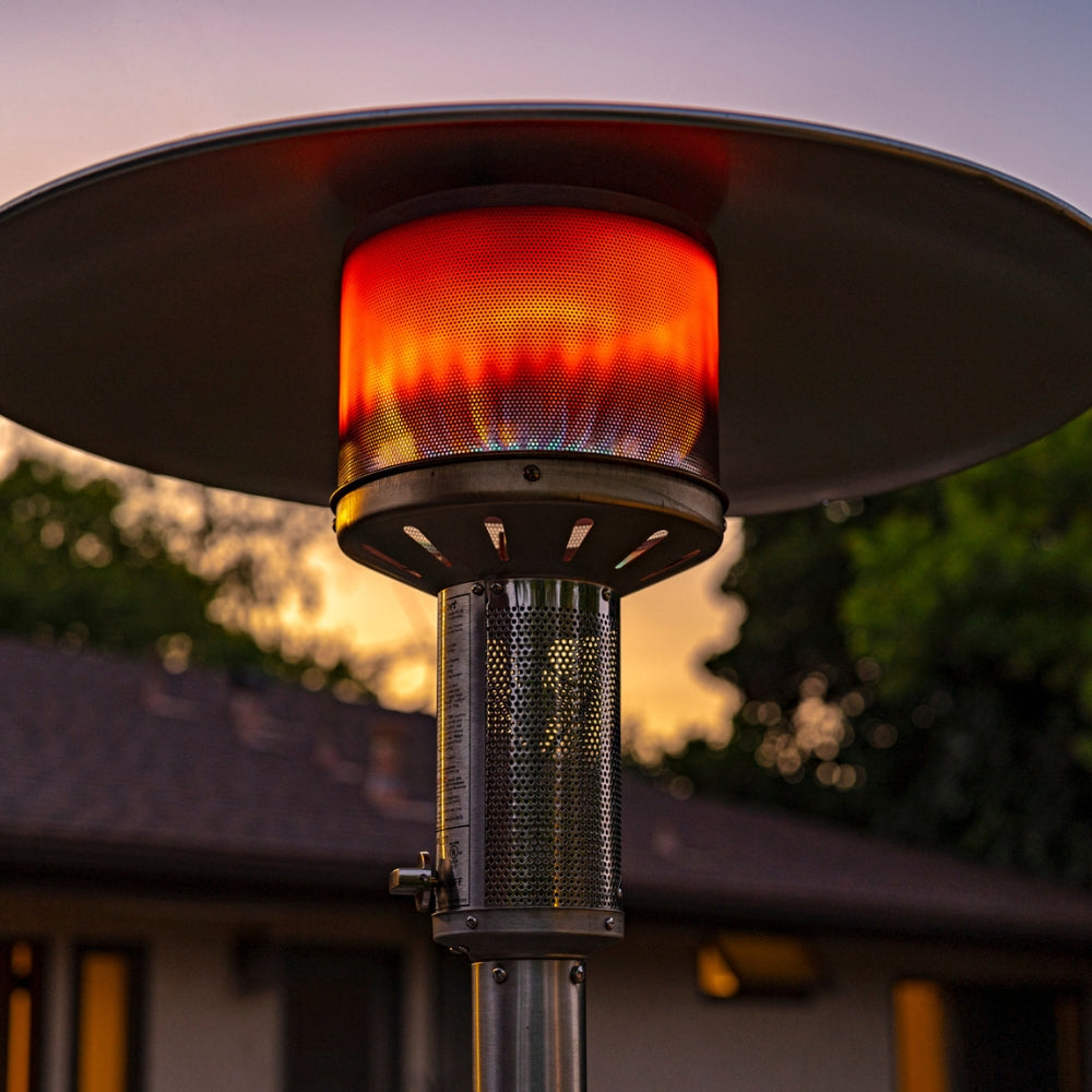 Portable Stainless Steel Propane Patio Heater - Outdoor Patio, Deck & Garden Heating Solution for Cool Evenings & Gatherings