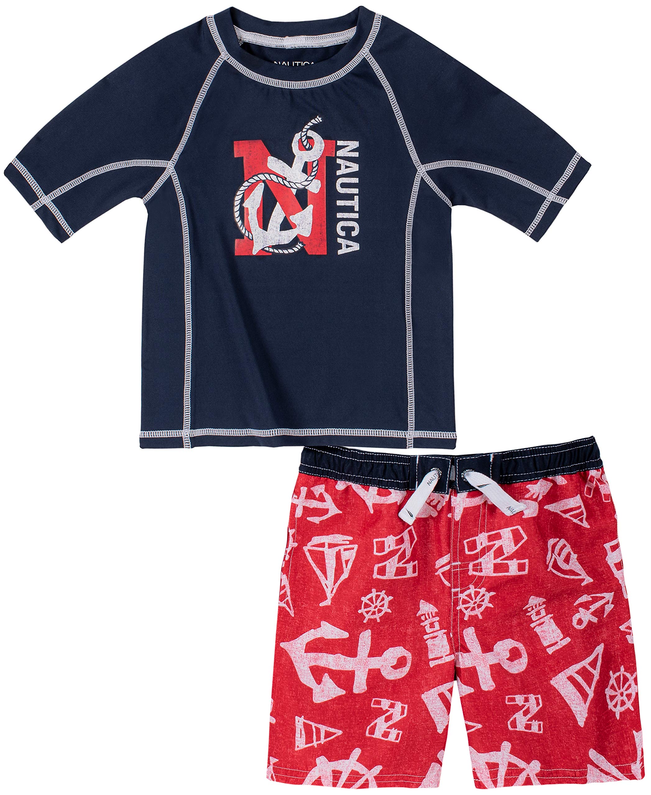 Nautica Boys' Swim Shorts Quick-Dry UPF 50+ Swimwear Set for Beach, Pool & Summer Water Activities