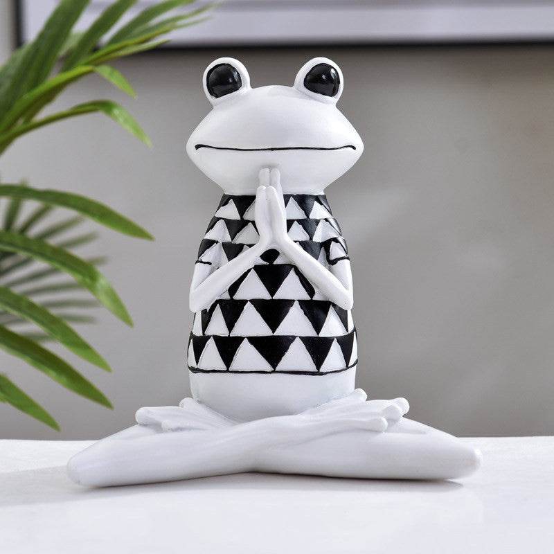 Calming Zen Frog Decor - Serene Garden Statue for Meditation & Relaxation - Perfect for Home, Office, or Outdoor Zen Garden Decor