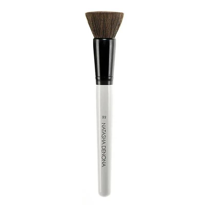 No. 22 Large Foundation Makeup Brush - Professional Liquid & Powder Foundation Applicator for Flawless Face Makeup - Perfect for Daily Use, Bridal Makeup & Photo Shoots