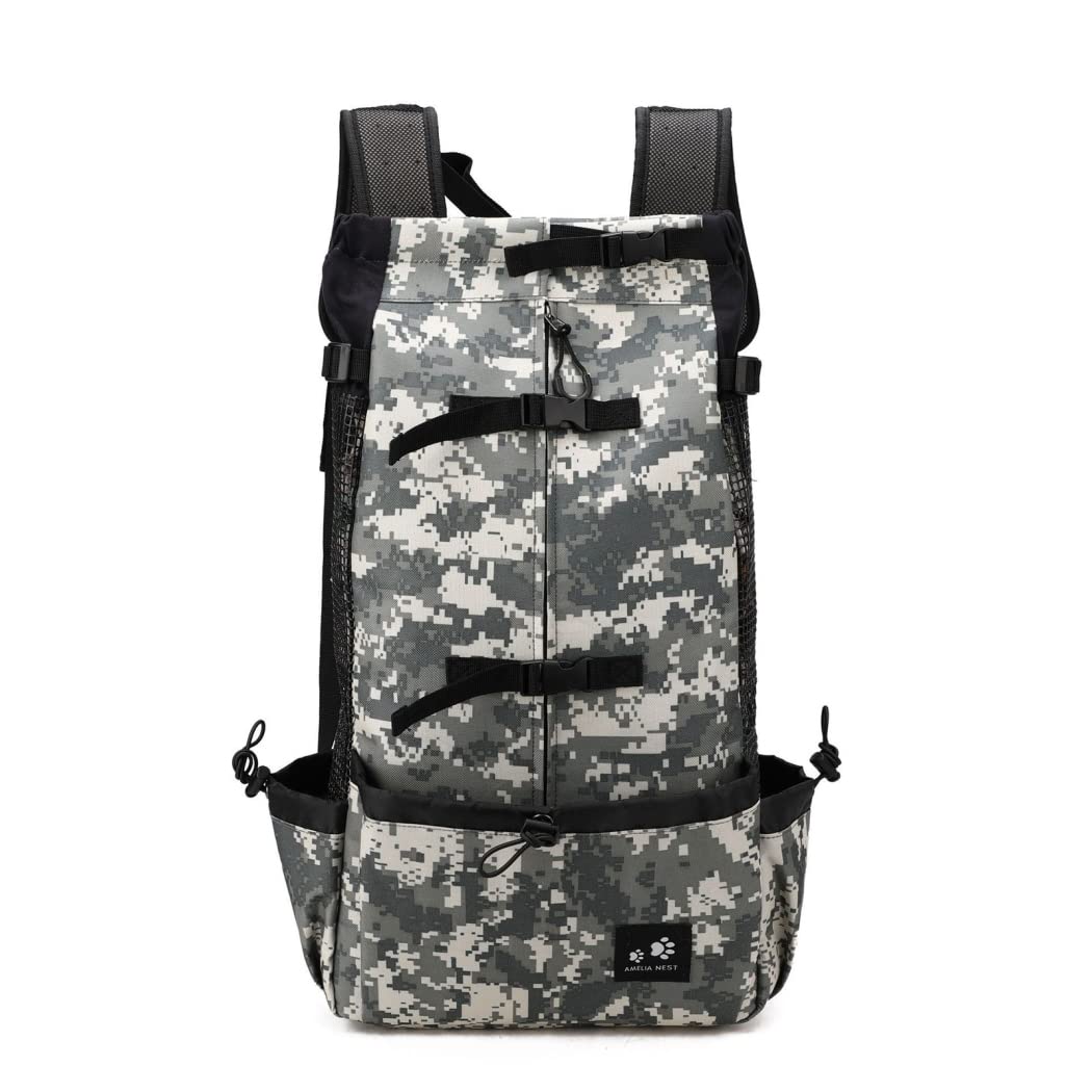 Extra Large Dog Carrier Backpack for Small Medium Large Dogs - Adjustable Breathable Pet Travel Backpack for Hiking, Cycling & Outdoor Adventures (H, L Size) - Perfect for Camping, Air Travel & Daily Commutes